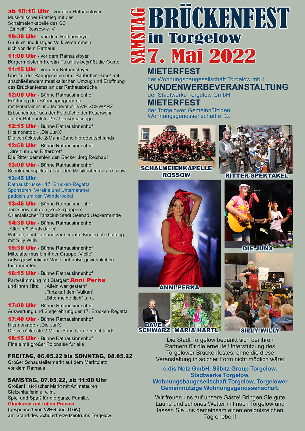 Brückenfest: Torgelow lädt zum Ritterspektakel mit viel Programmadminam 3. Mai 2022 um 10:09 Uecker Randow