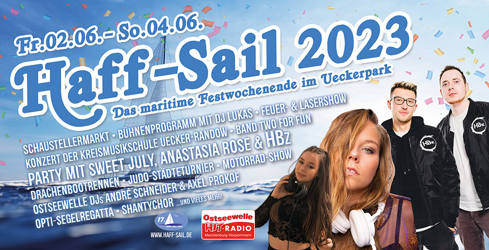 Haff-Sail 2023: Das maritime Festwochenende im Ueckerpark