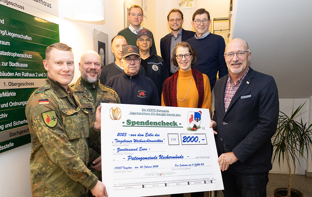 Patenkompanie der Bundeswehr unterstützt Vereine