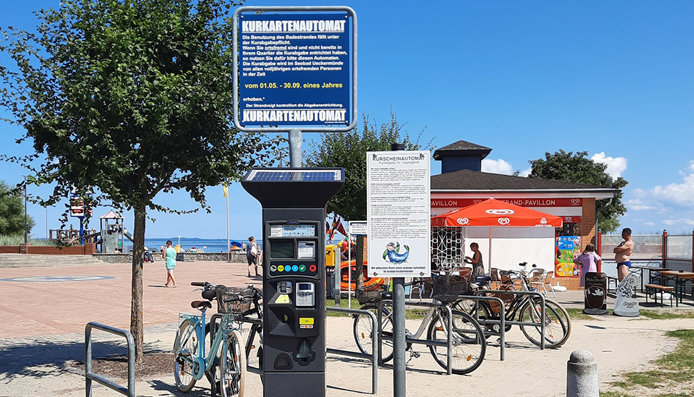Ueckermünde: Kurabgabe-Automat nimmt derzeit nur Bargeld