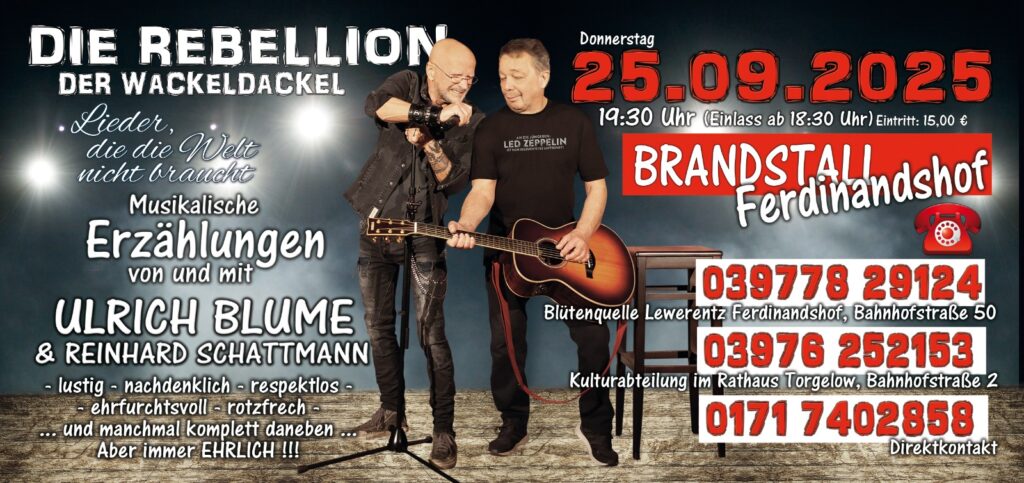 Musikalische Rebellion im Brandstall Ferdinandshof