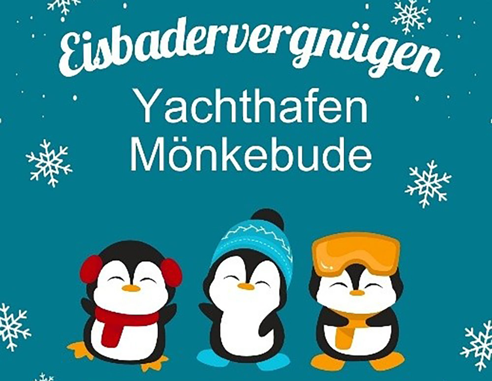 Mönkebude: Eisbaden und Weihnachtsbaumverbrennen