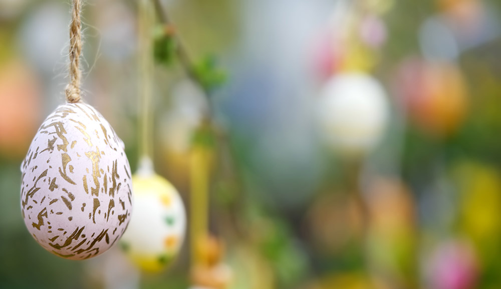 Osterfeuer in der Haff-Region